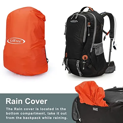 G4Free 50L Waterproof Daypack with 2L BPA Free Bladder & Rain Cover