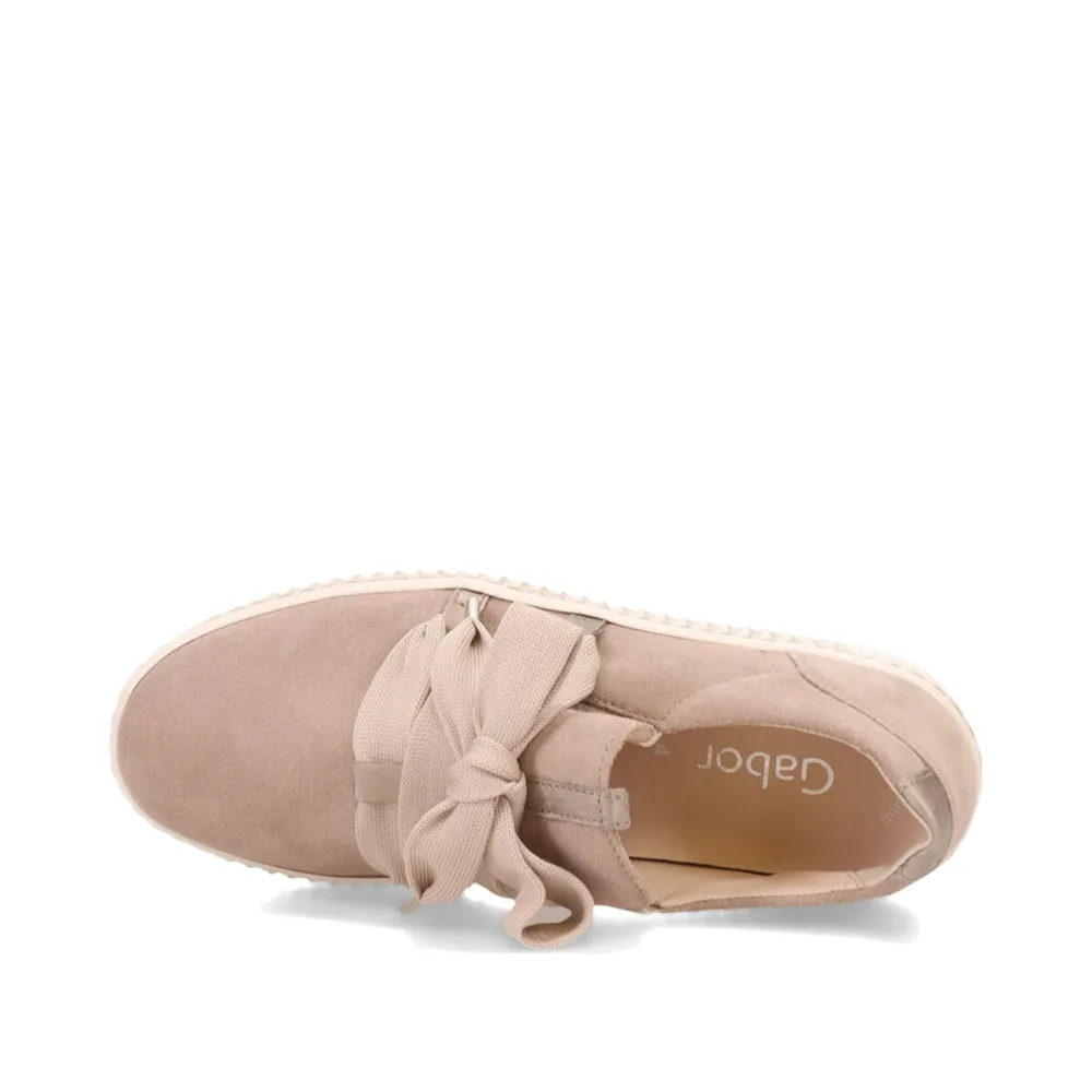 Gabor Women's Bow Sneaker in Eclisse Taupe