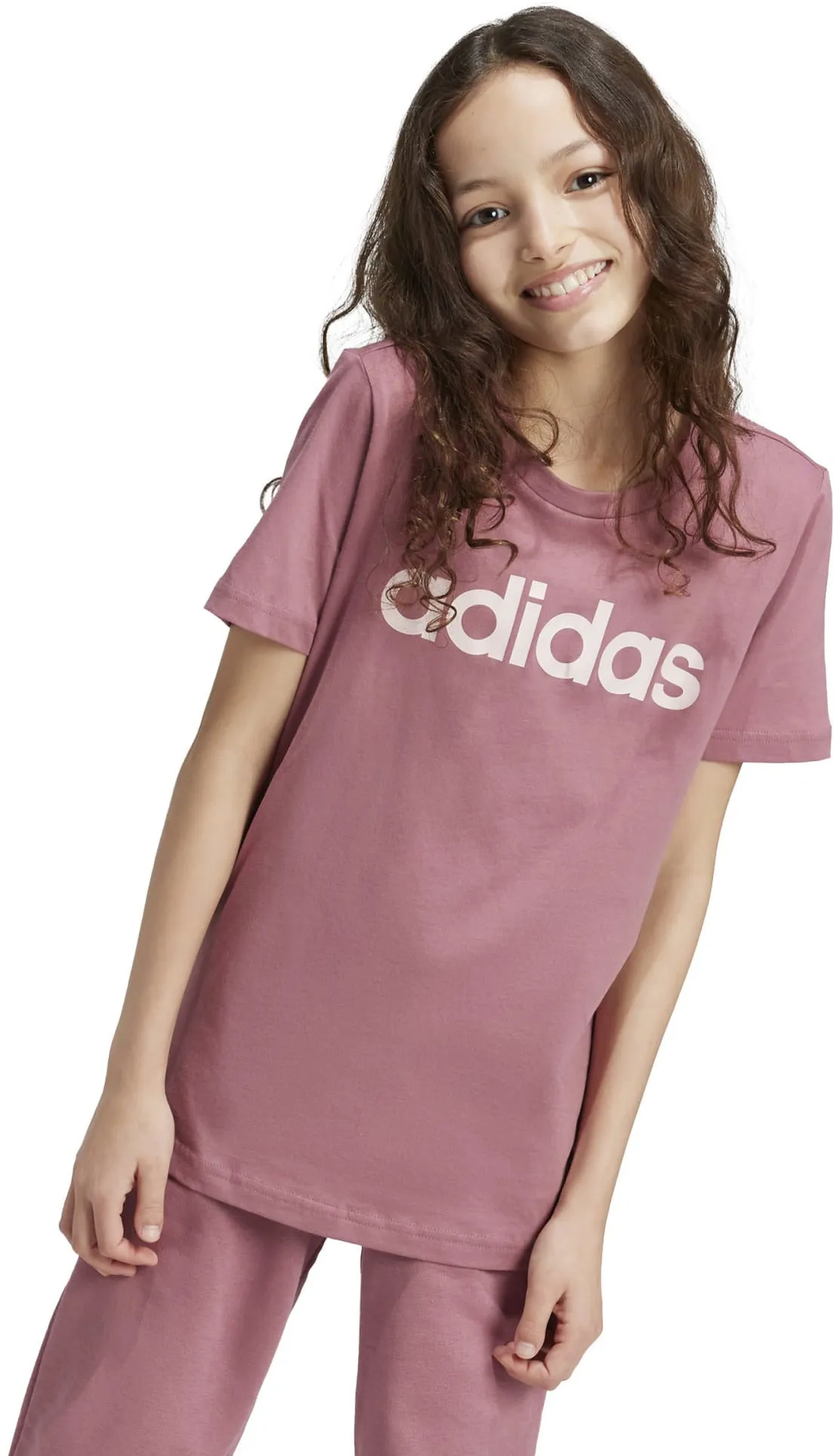 Girl's Essentials Linear Logo Cotton T-Shirt