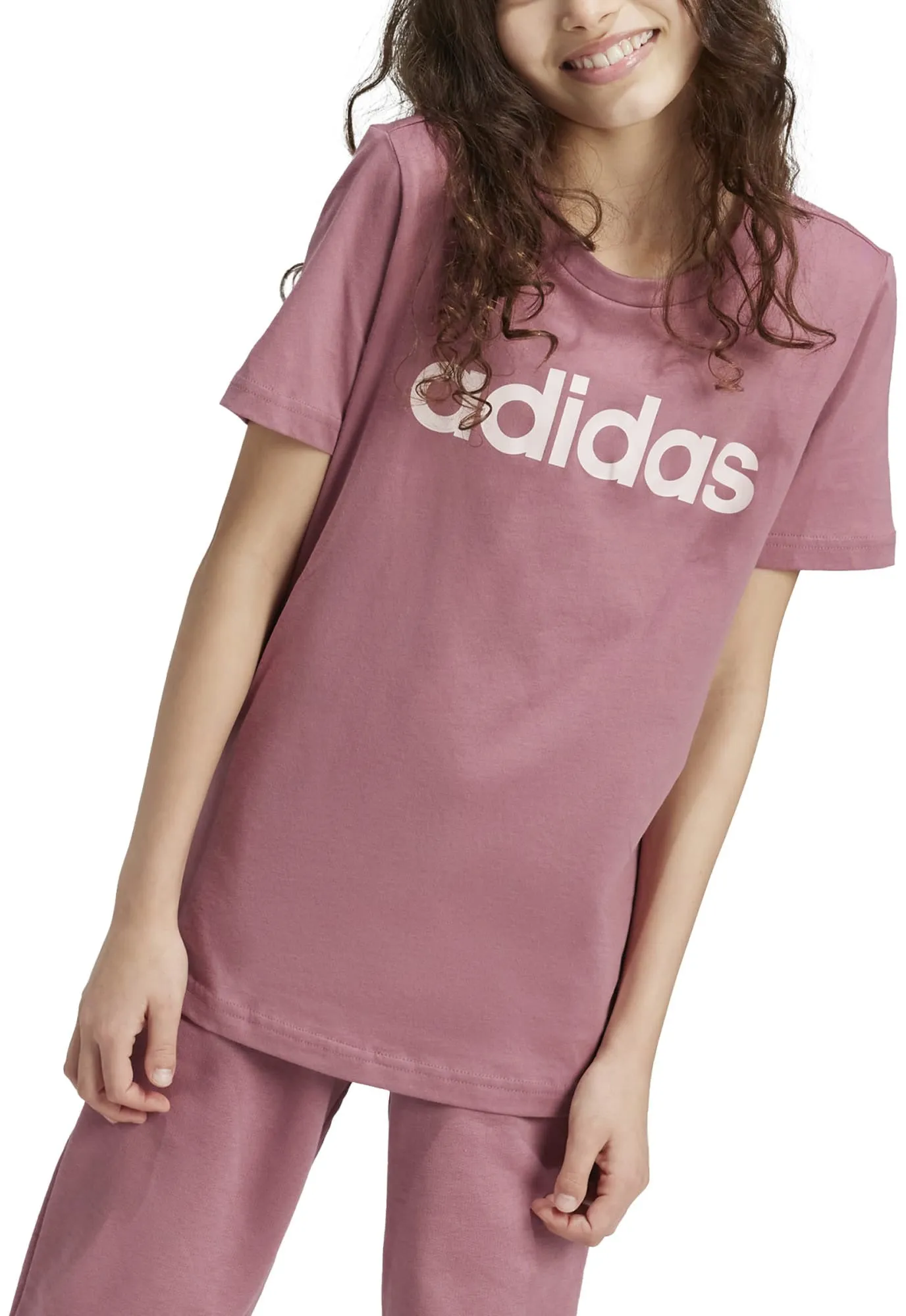 Girl's Essentials Linear Logo Cotton T-Shirt