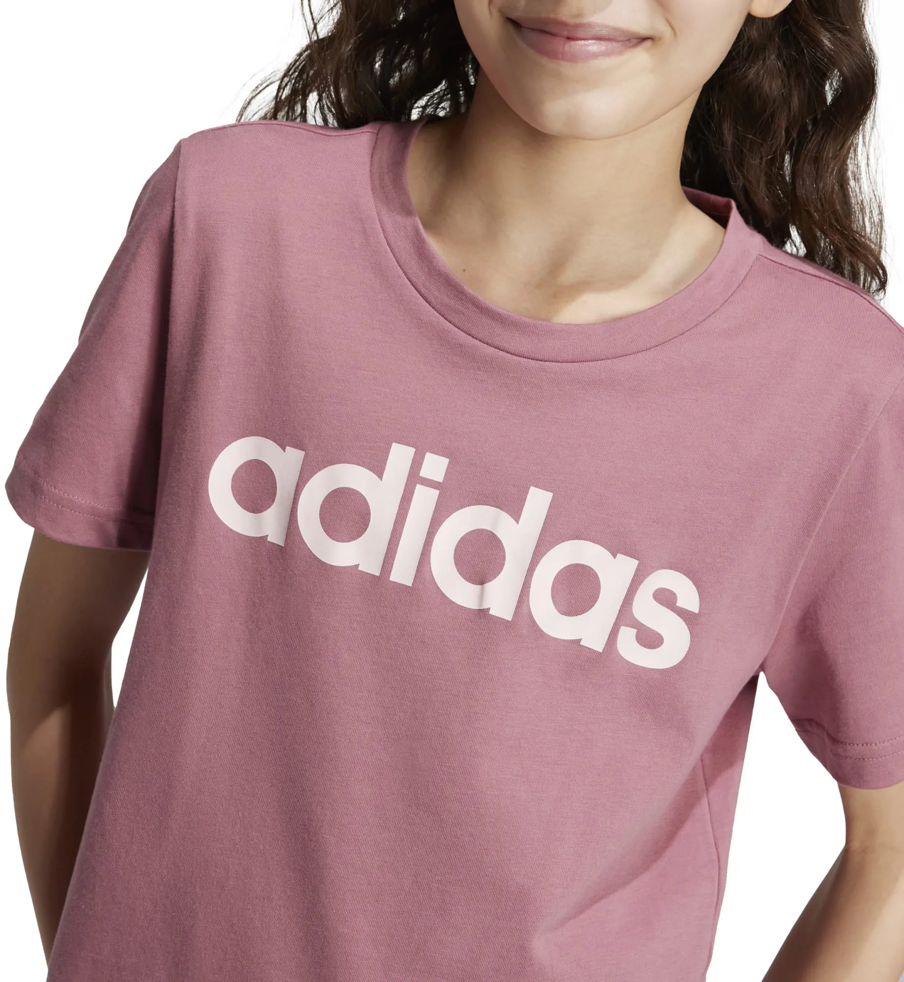 Girl's Essentials Linear Logo Cotton T-Shirt