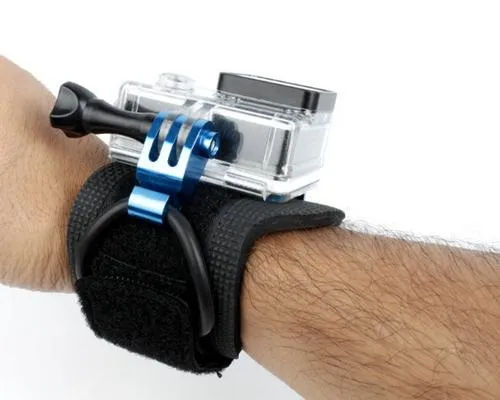 GoPro Wrist Strap Band Mount w/Snap Latch for Hero 3 /4 Camera - Blue