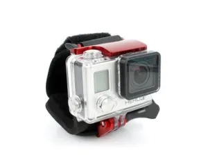 GoPro Wrist Strap Band Mount w/Snap Latch for Hero 3 /4 Camera - Red