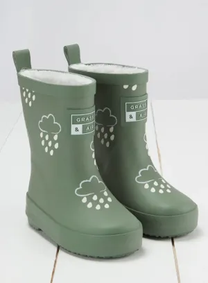 Grass & Air Colour Reveal Wellies in Khaki