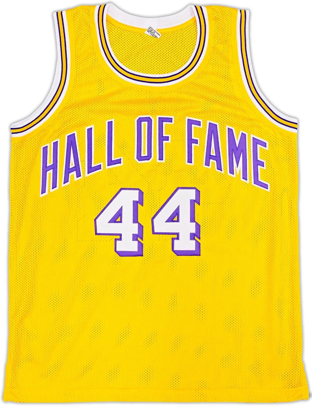 Jerry West Los Angeles Signed Yellow Basketball Jersey BAS