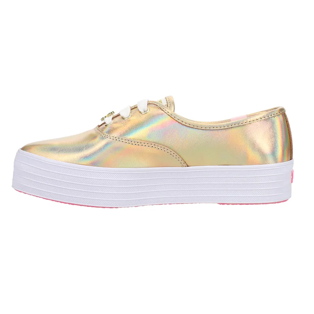 Keds x Barbie Point Metallic Leather Platform Sneakers