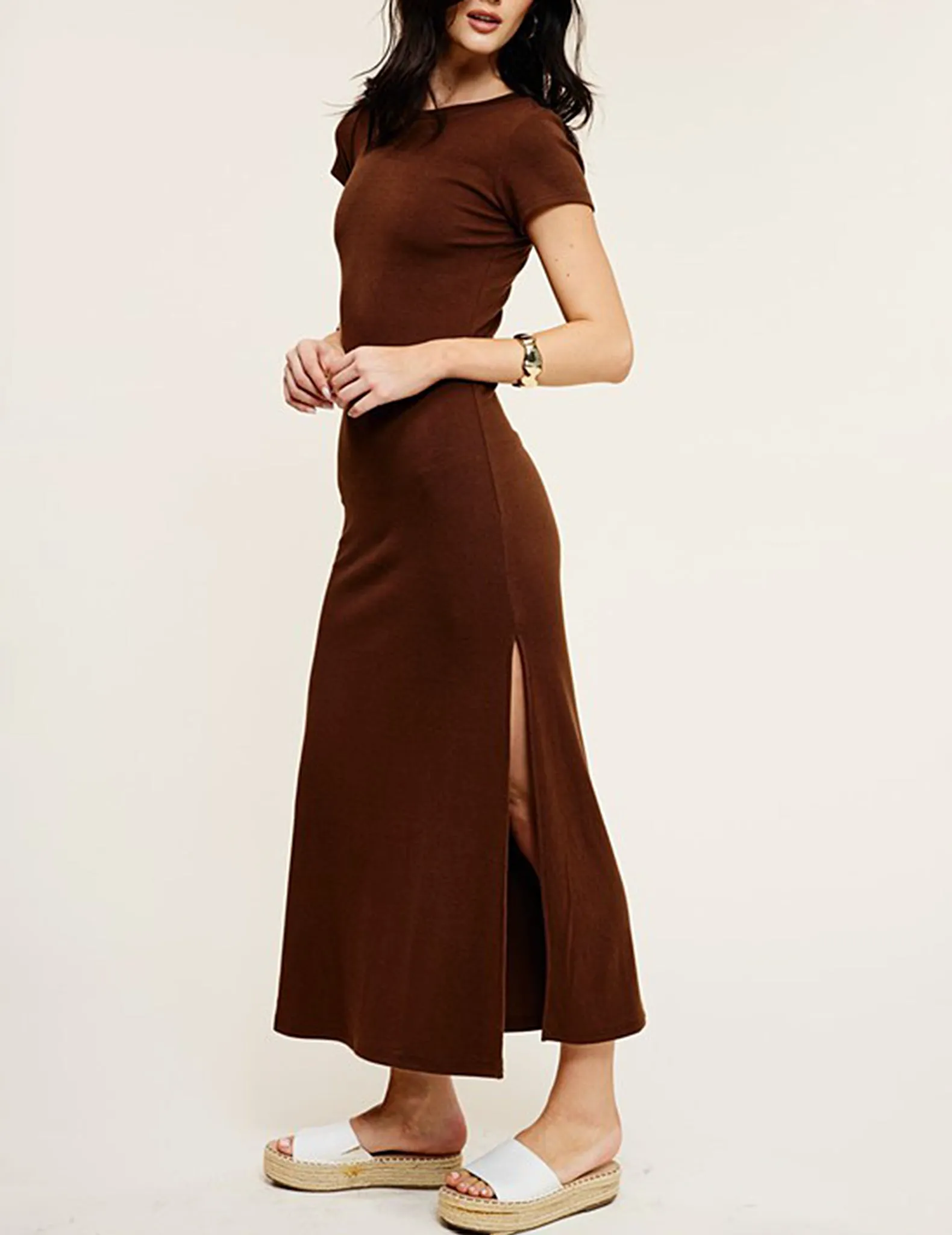 Kendall Side Slit T-Shirt Dress