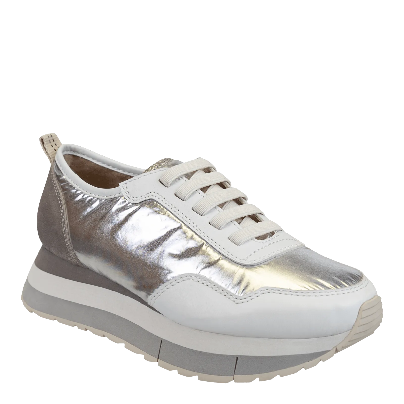 KINETIC in SILVER Platform Sneakers