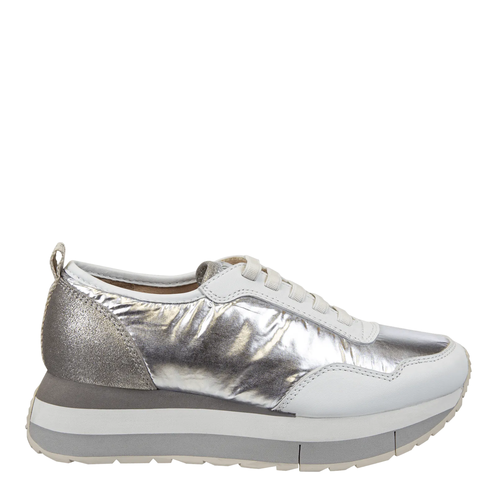 KINETIC in SILVER Platform Sneakers