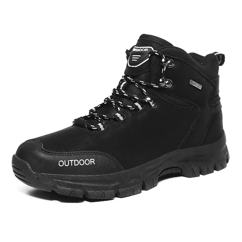 kkboxly kkboxly Men Outdoor Non Slip Soft Sole Lace up Hiking Boots