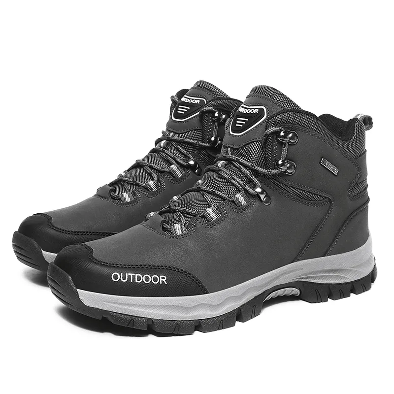 kkboxly kkboxly Men Outdoor Non Slip Soft Sole Lace up Hiking Boots