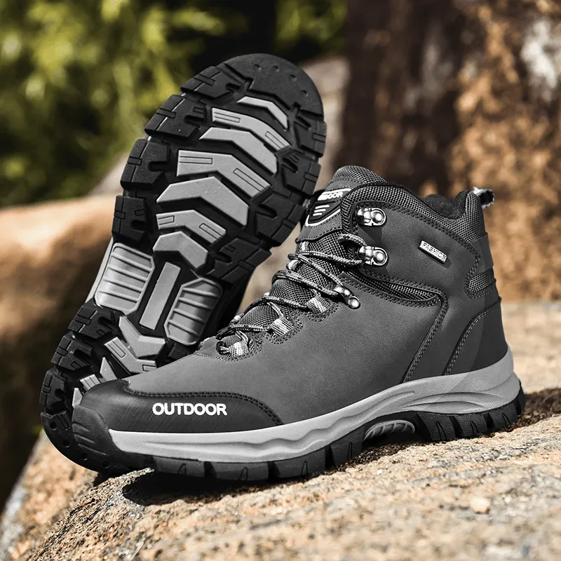 kkboxly kkboxly Men Outdoor Non Slip Soft Sole Lace up Hiking Boots