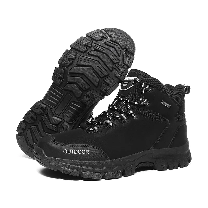 kkboxly kkboxly Men Outdoor Non Slip Soft Sole Lace up Hiking Boots