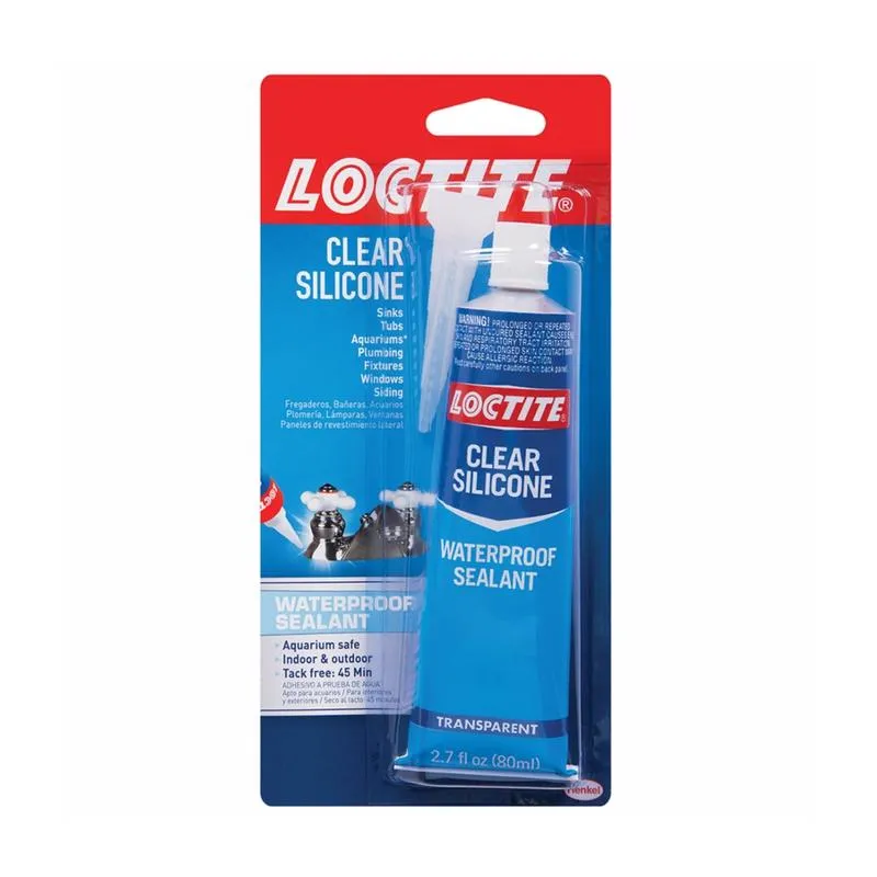 Loctite Clear Silicone Medium Strength Silicone All-Weather Adhesive 2.7 oz