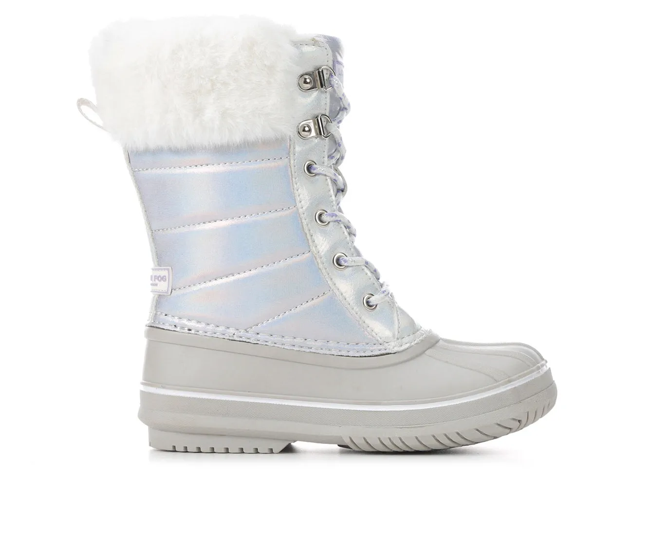 London Fog Girls Downing Court Winter Boot in Silver