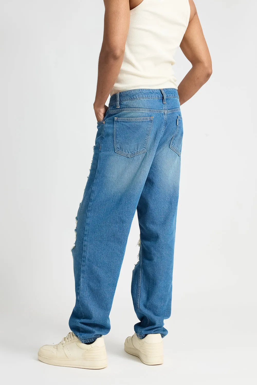 Loose-Fit Worn-In Men's Jeans