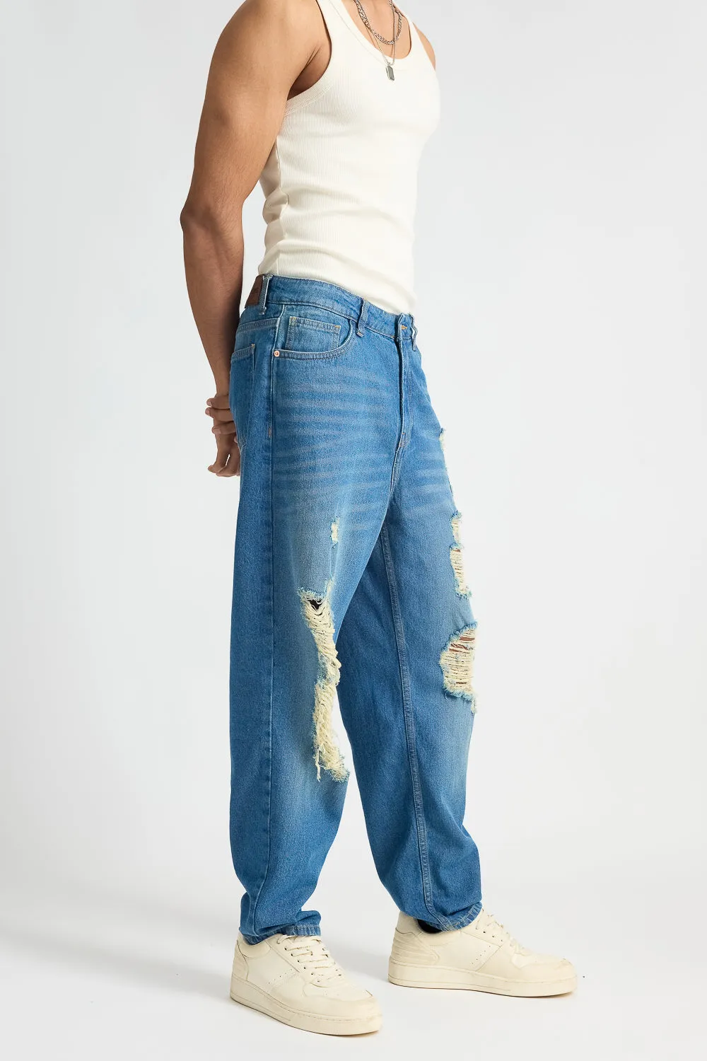 Loose-Fit Worn-In Men's Jeans