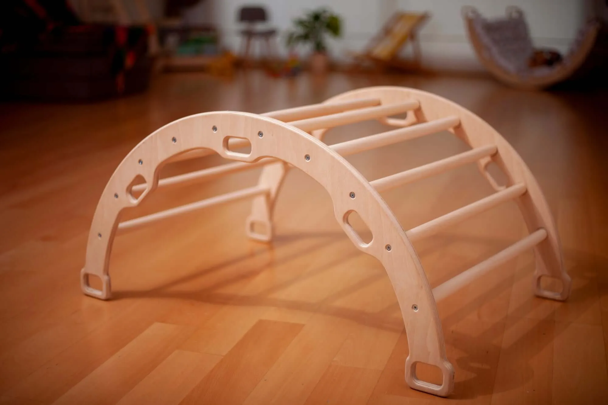 Medium Montessori Climbing Arch/Rocker with Pillow Set