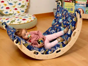 Medium Montessori Climbing Arch/Rocker with Pillow Set