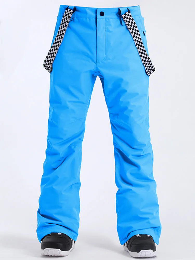 Men's Blue Highland Bib Waterproof Ski Snowboard Pants