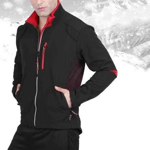 Mens Fleece Outdoor Hiking Climbing Fishing Waterproof Windproof Soft Jacket Coat