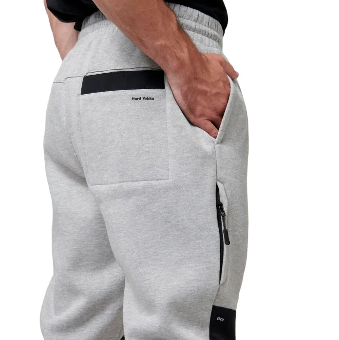 Mens Hard Yakka Xtreme Jogger Fleece Trackie Pant Grey