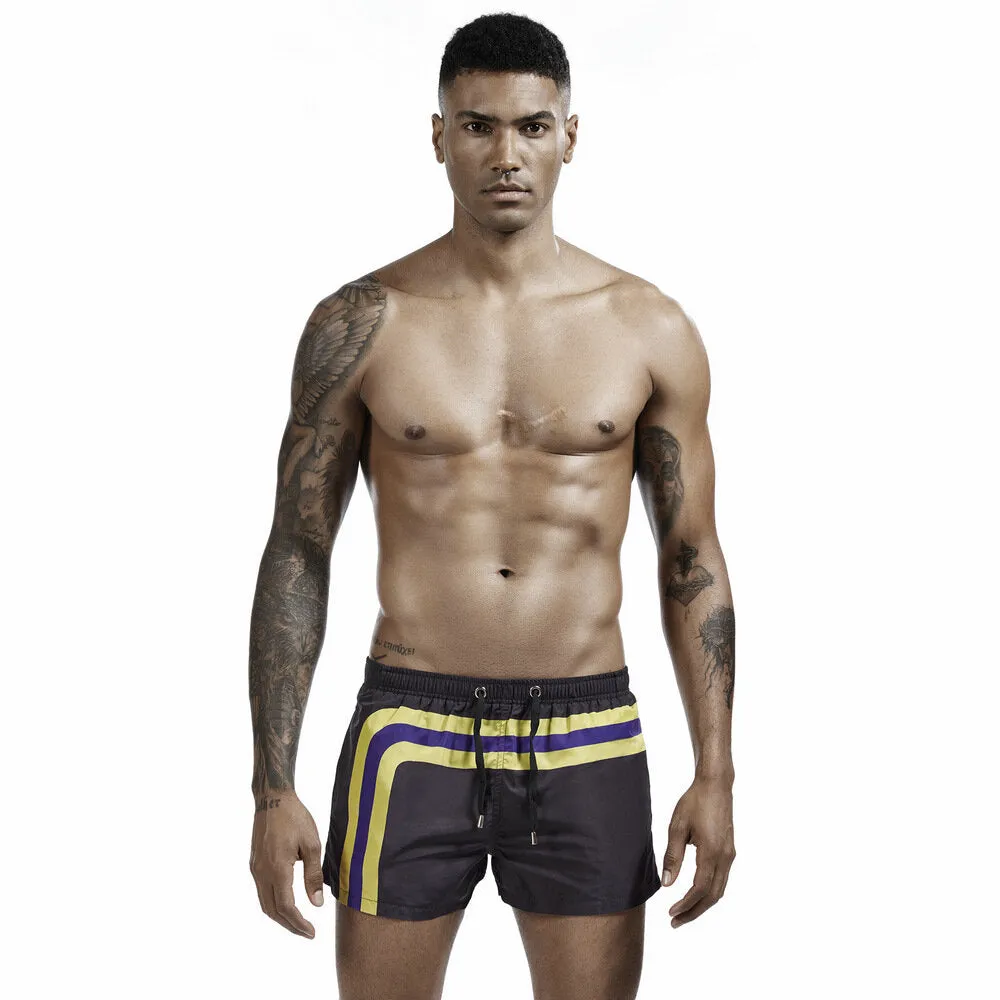 Men's Hiking Shorts Breathable Quick Dry Beach Stripes Leisrue  Briefs Fitness Running Shorts Sportswear