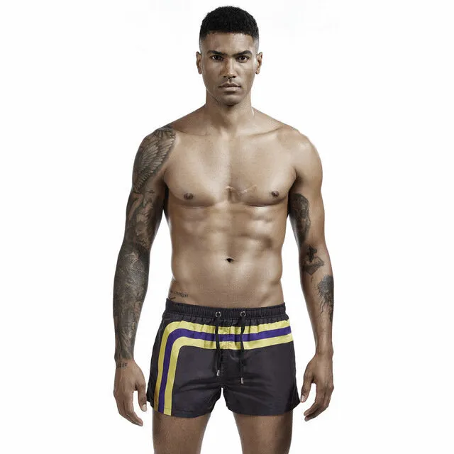 Men's Hiking Shorts Breathable Quick Dry Beach Stripes Leisrue  Briefs Fitness Running Shorts Sportswear