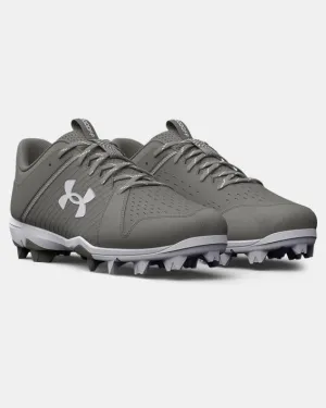 Men's UA Leadoff Low RM Baseball Cleat - Baseball Gray/White