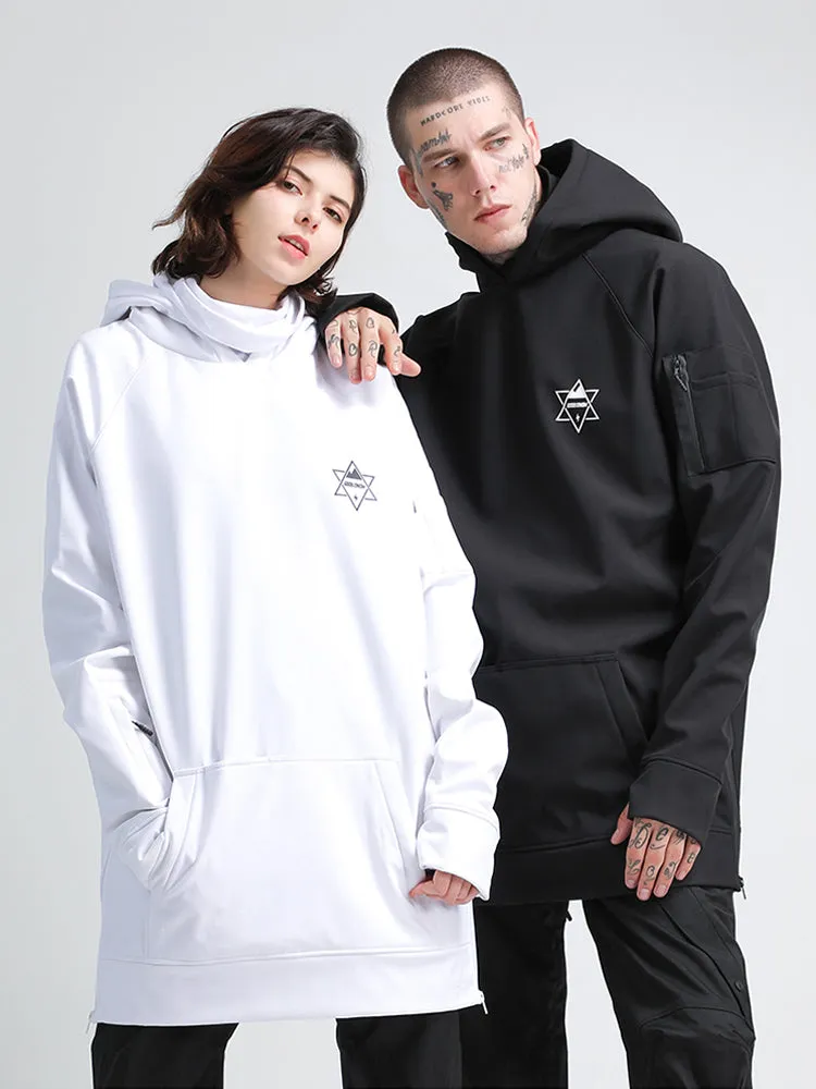 Men's White Snowboard Hoodie