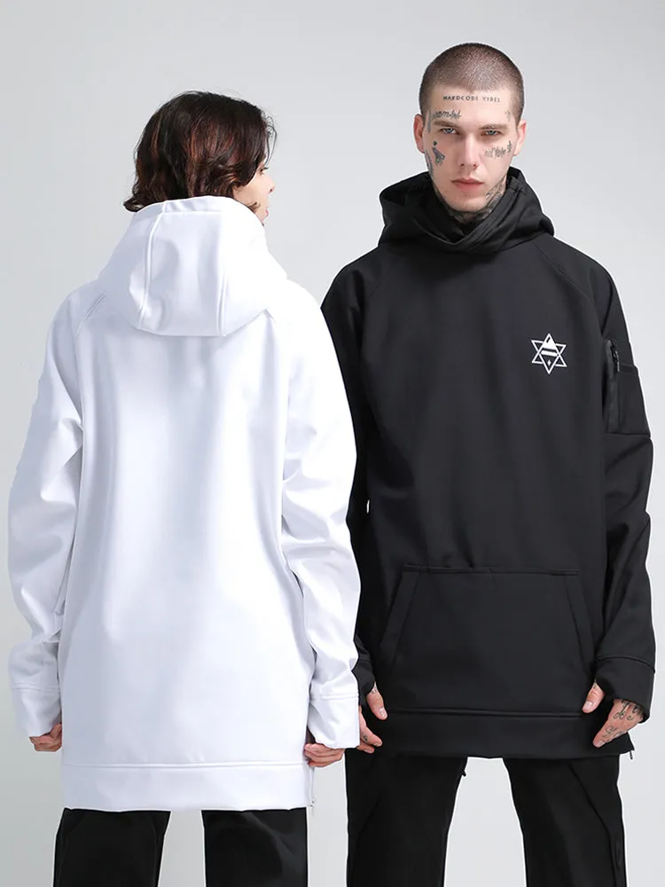 Men's White Snowboard Hoodie