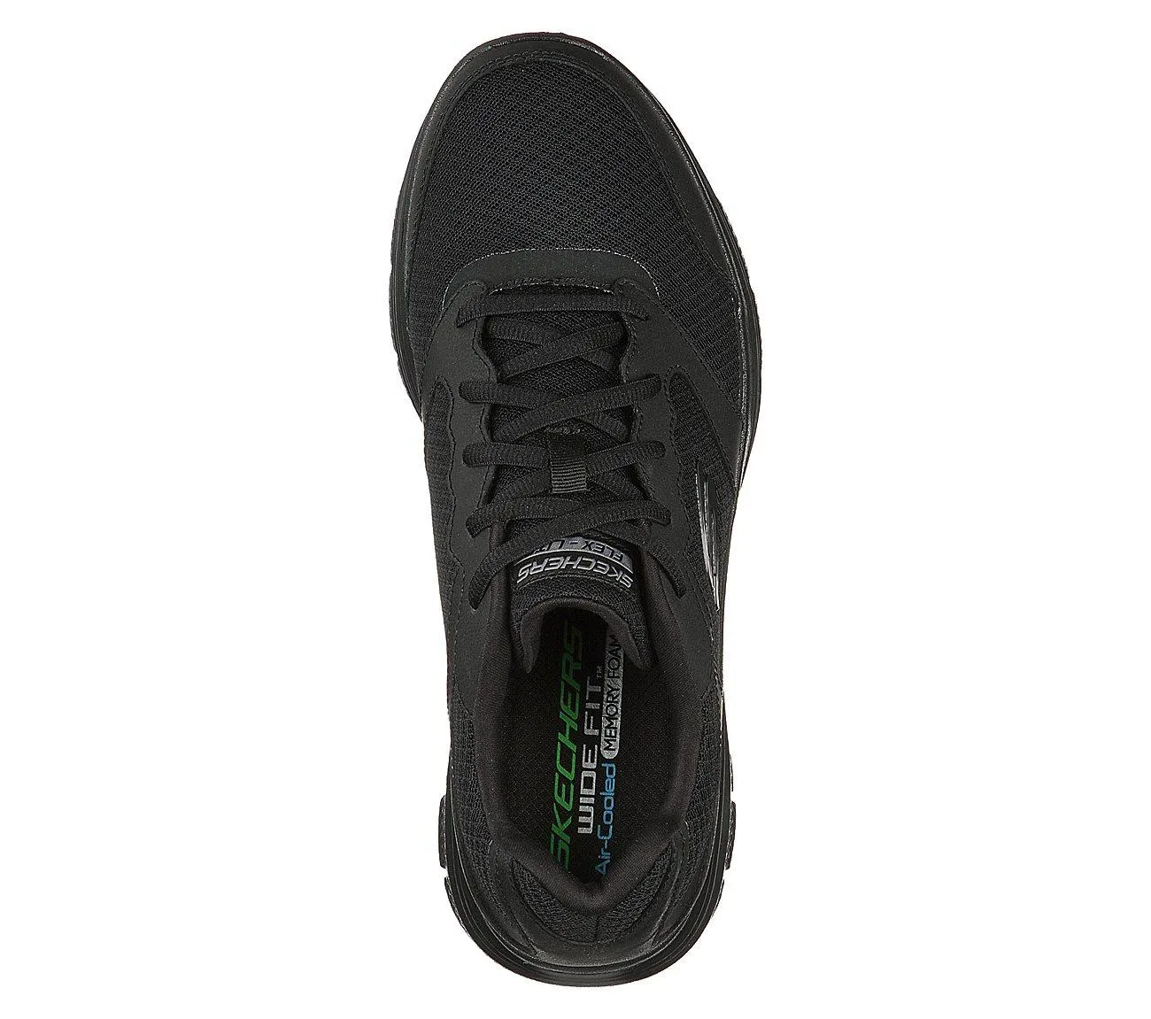 Mens Wide Fit Skechers Flex Advantage 4.0 - 232225 Walking Black Trainers