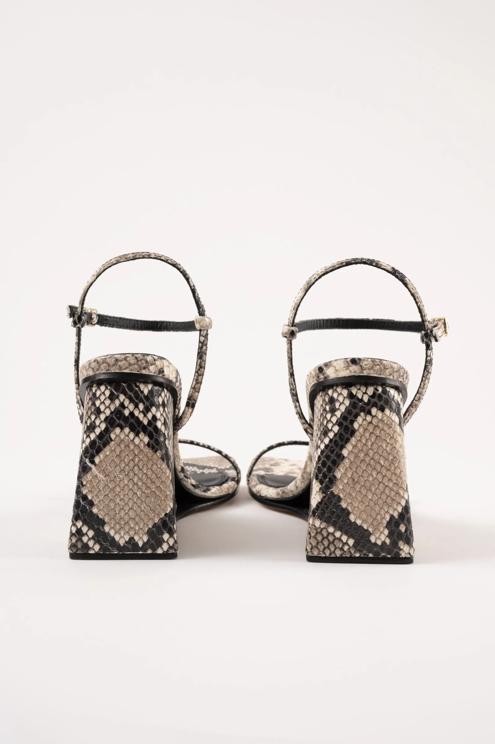 MIRTA - Beige Python Leather Sandals