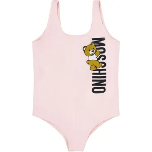 Moschino Climbing Bear Pink Swimsuit