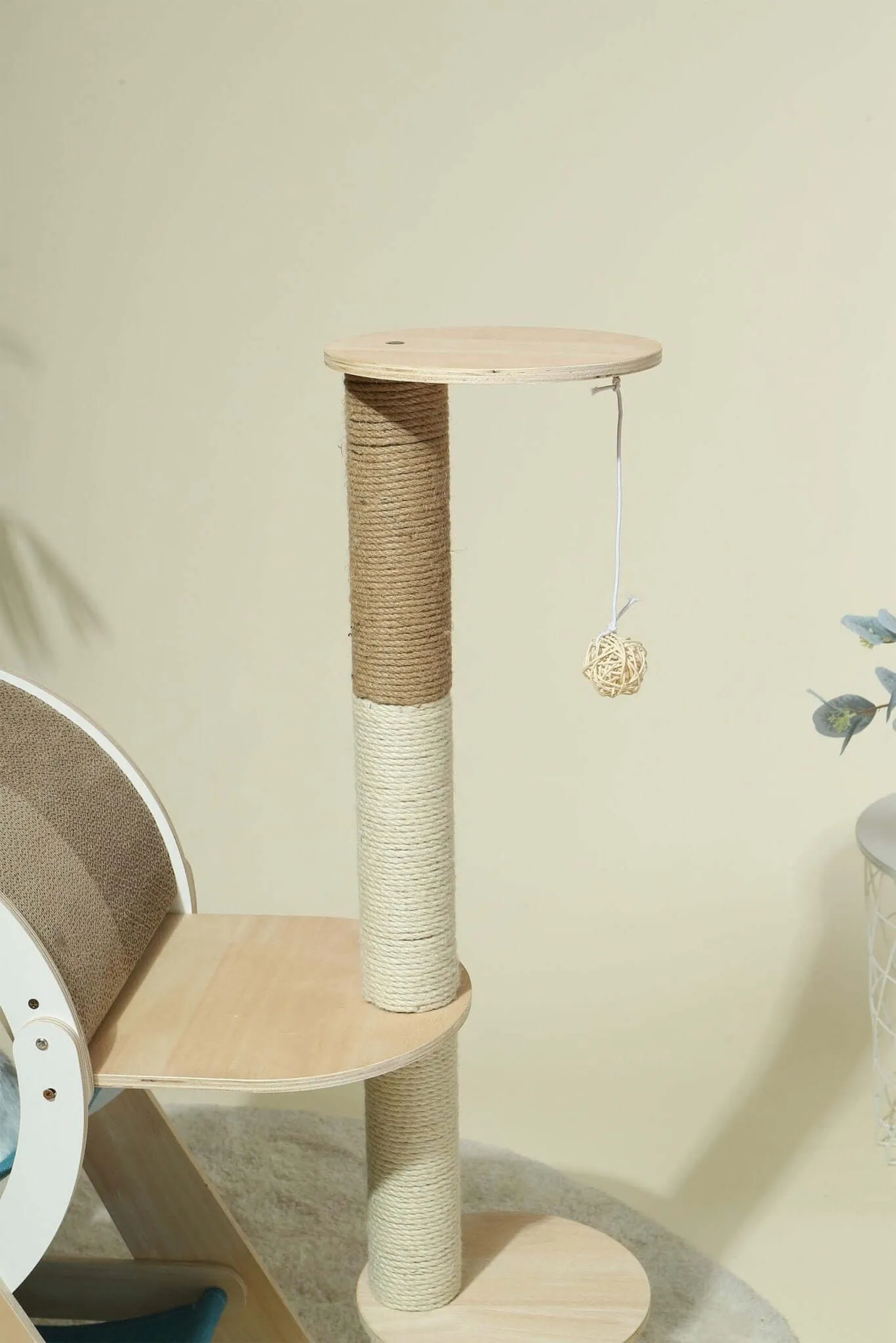 Multi-Level Deluxe Cat Tree with Condo Sisal Scratching Posts & Hanging Toys