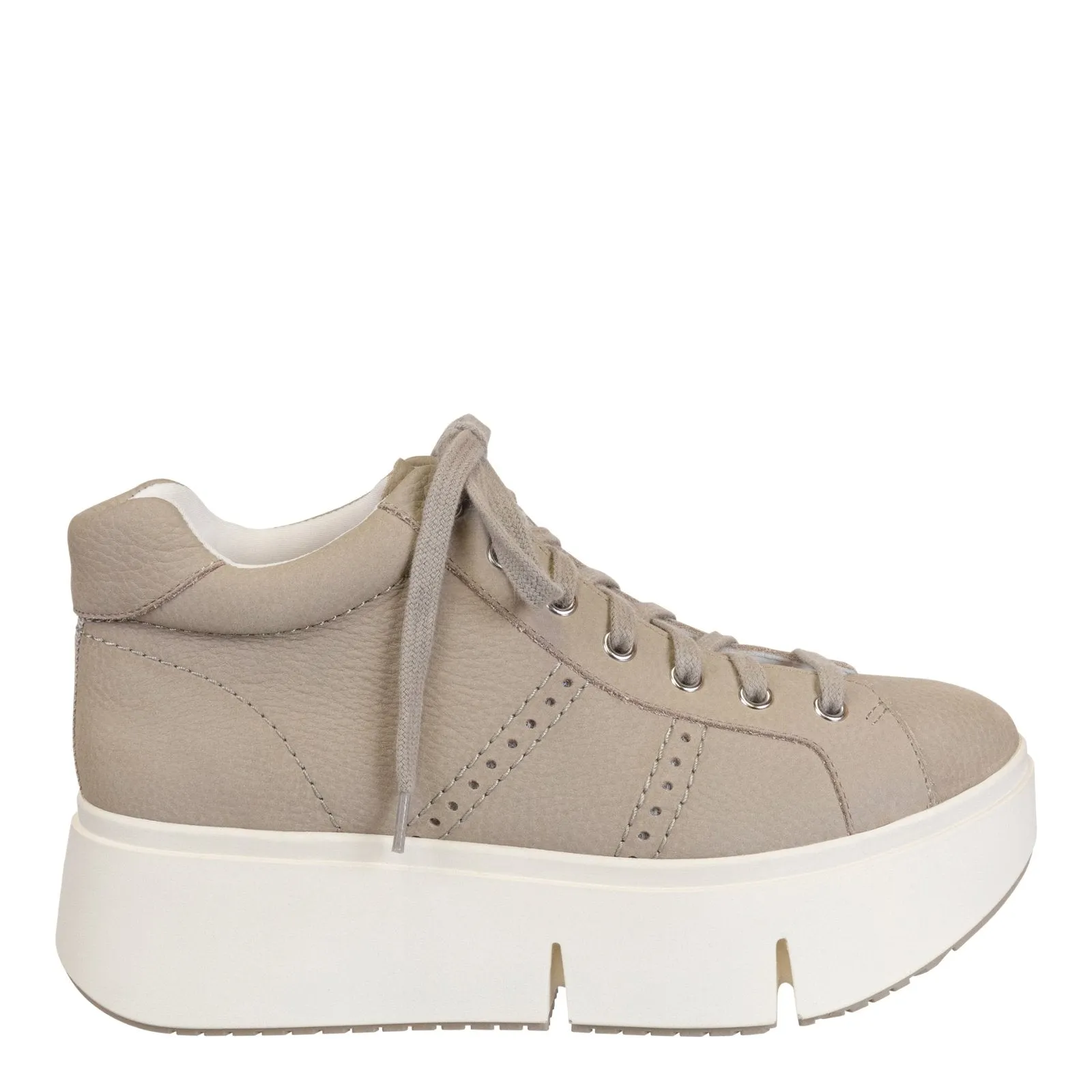 Naked Feet: ESSEX in GREIGE Platform High Top Sneakers