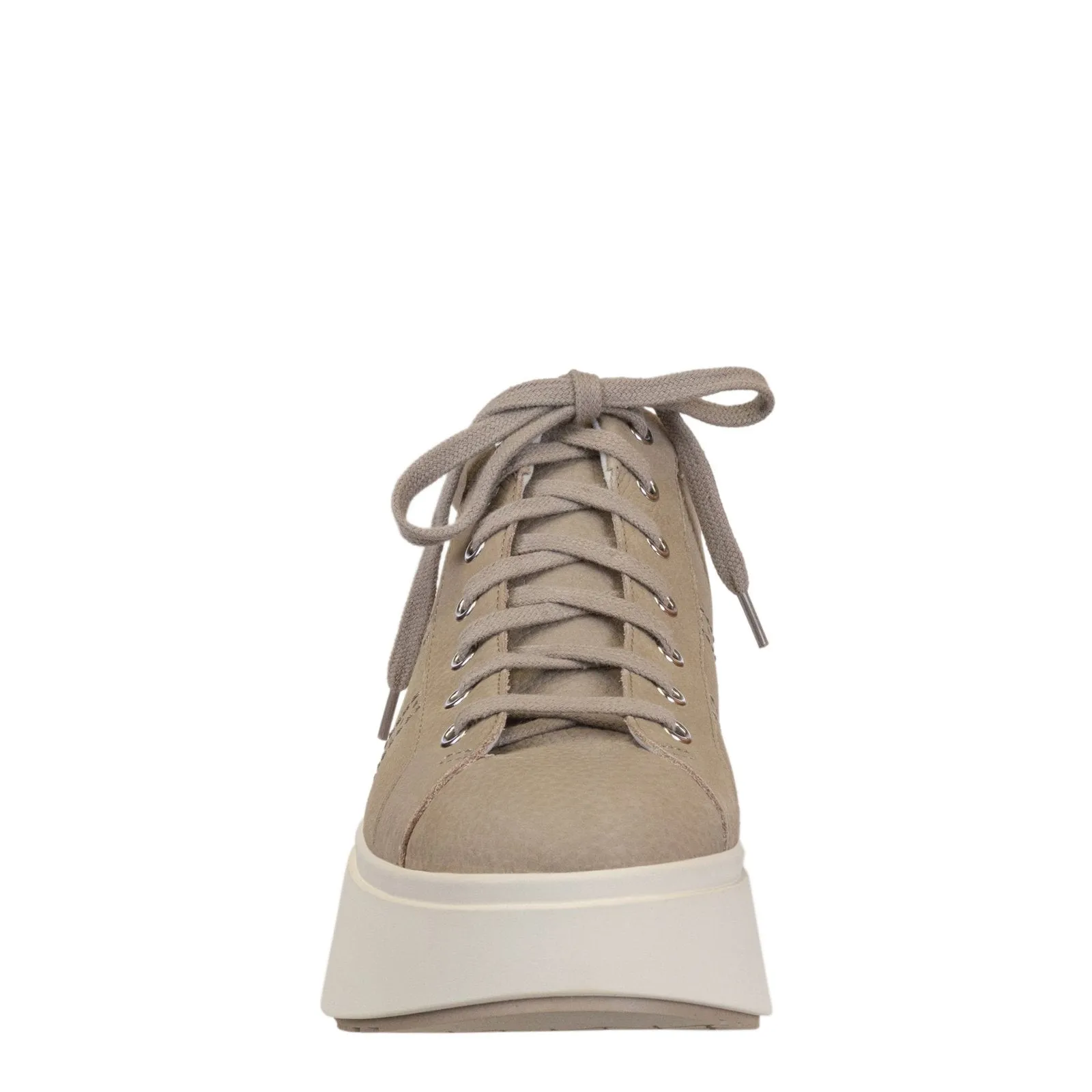 Naked Feet: ESSEX in GREIGE Platform High Top Sneakers