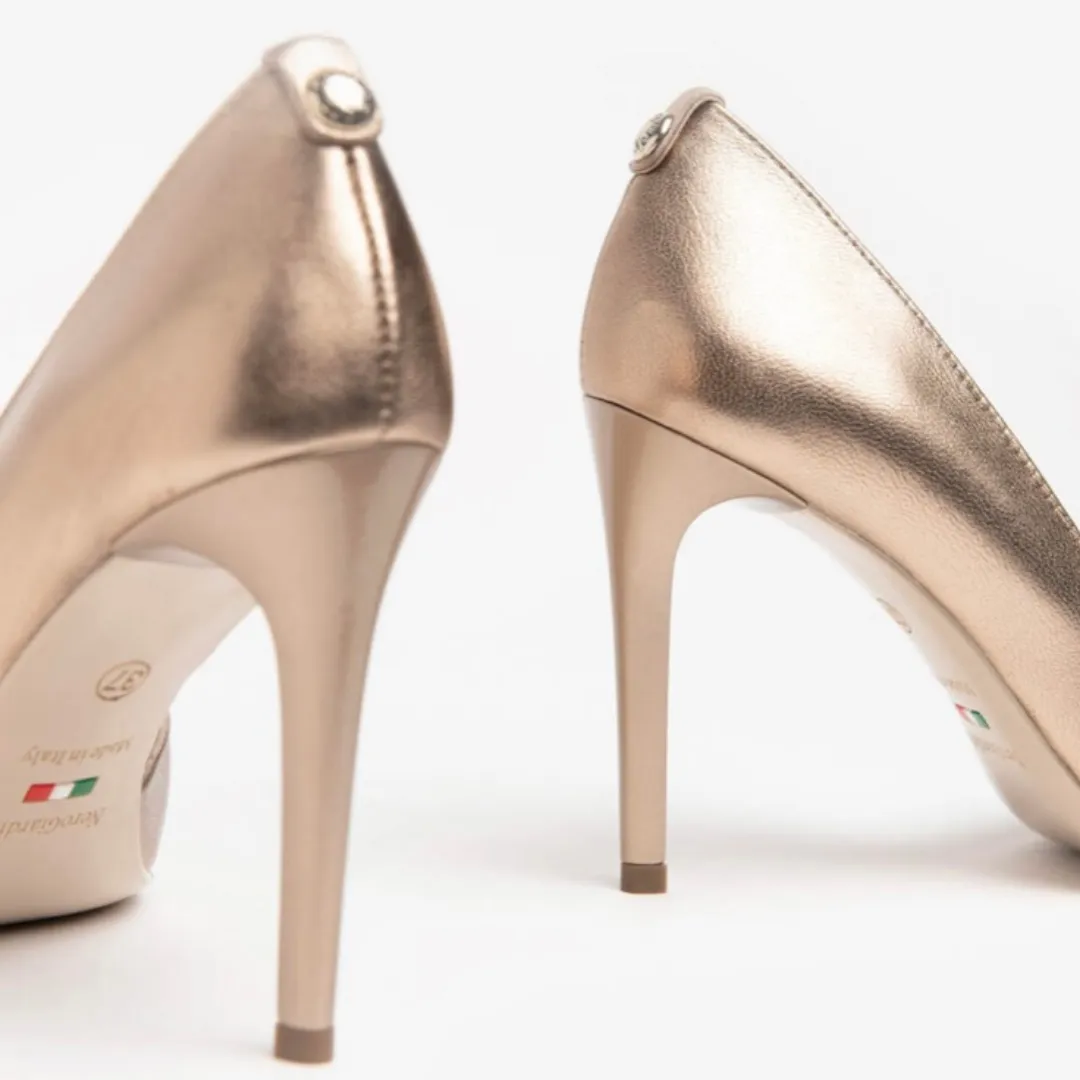 NeroGiardini Gold Court Heels