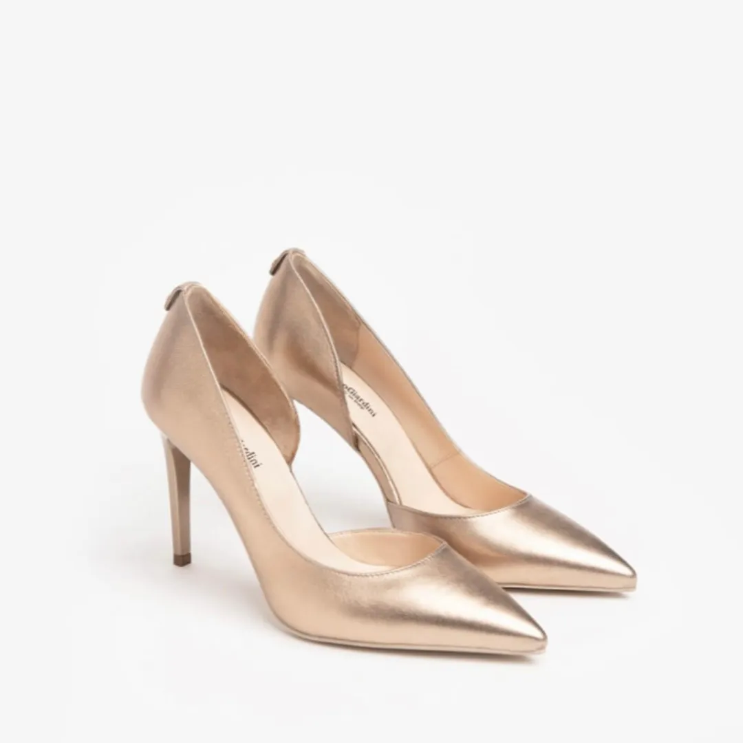 NeroGiardini Gold Court Heels