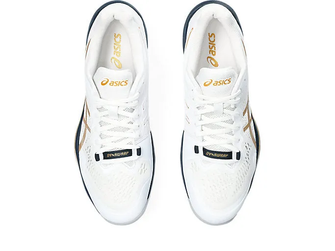 new color - Asics Sky Elite FF 2 Men's Court Shoes, White/Pure Gold