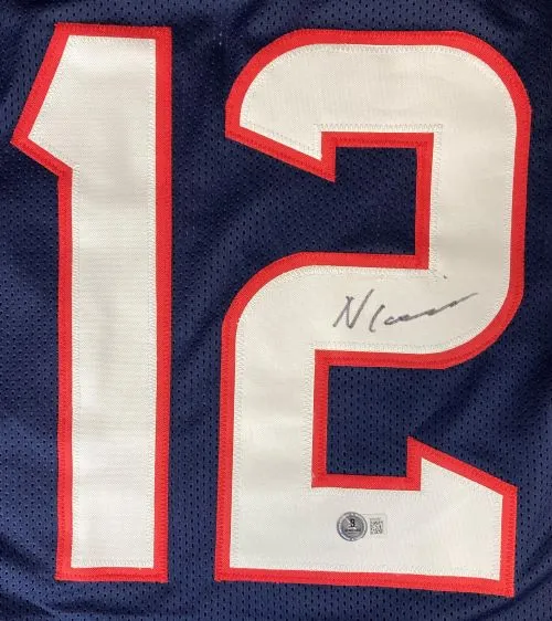 Nico Collins Houston Signed Navy Blue Football Jersey BAS