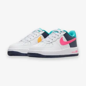 Nike AIR FORCE 1 BG WHITE/RACER PINK-THUNDER BLUE HF4793-100