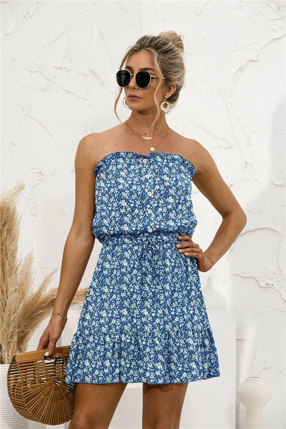 Off Shoulder Printed Sundress