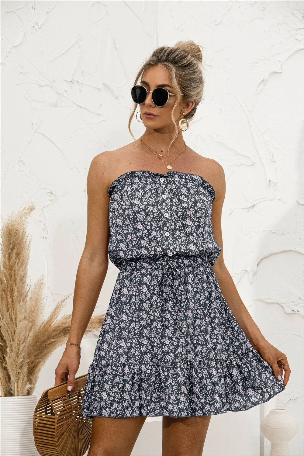 Off Shoulder Printed Sundress