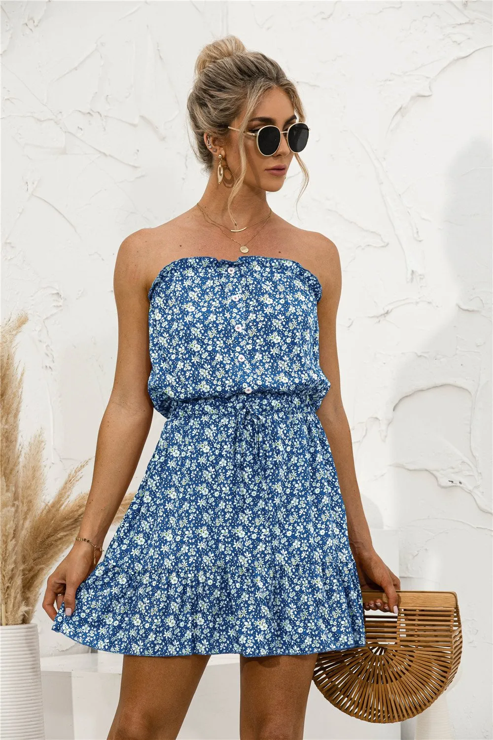 Off Shoulder Printed Sundress