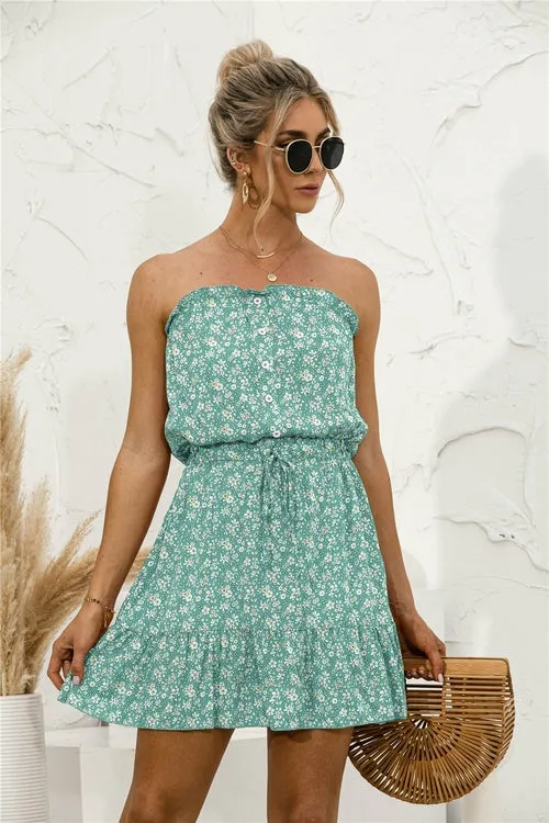 Off Shoulder Printed Sundress