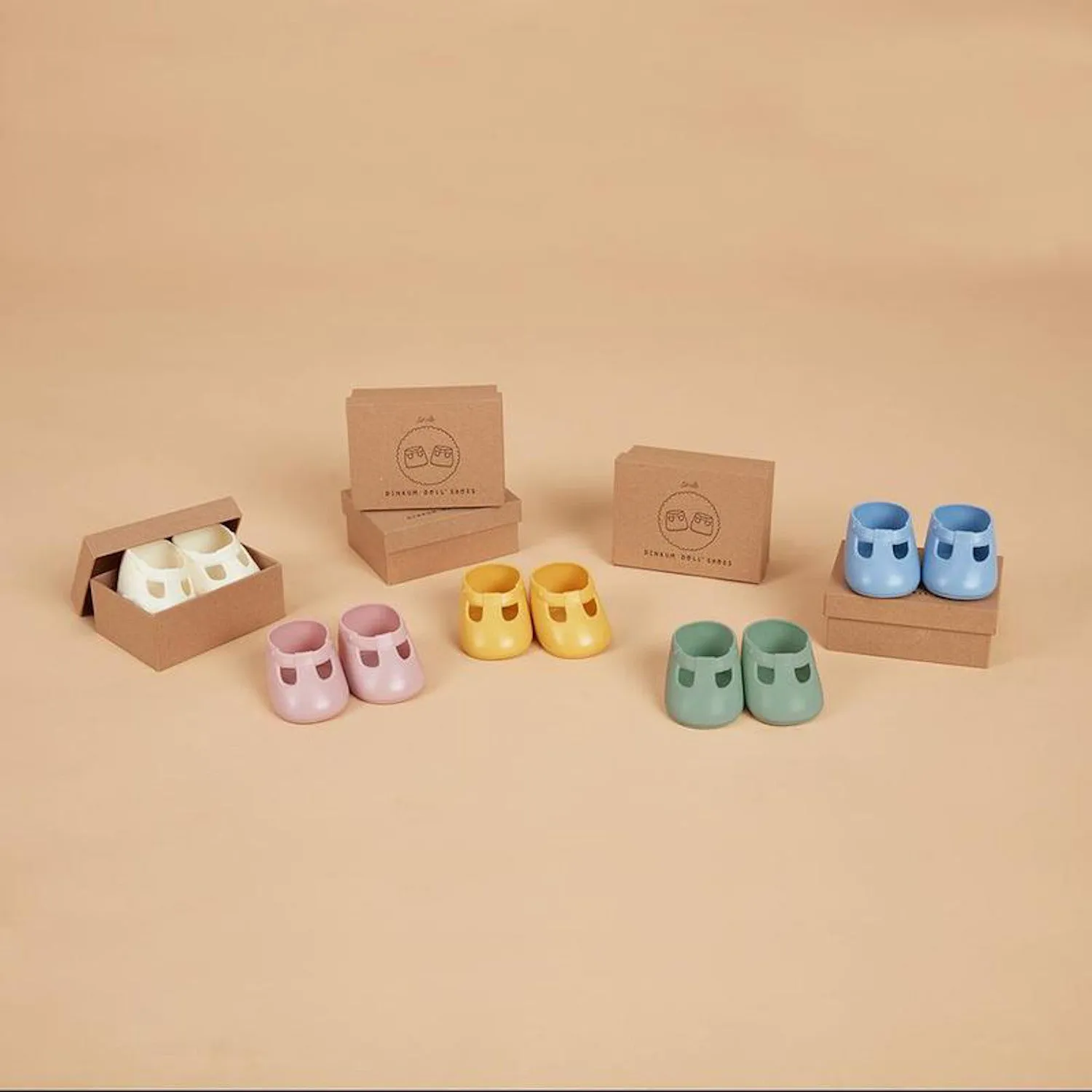 Olli Ella Dinkum Doll Shoes Mallow Pink