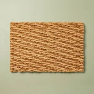 Open Box - 23"x35" Chunky Twisted Rope Handwoven Coir Doormat Natural/Brown - Hearth & Hand with Magnolia