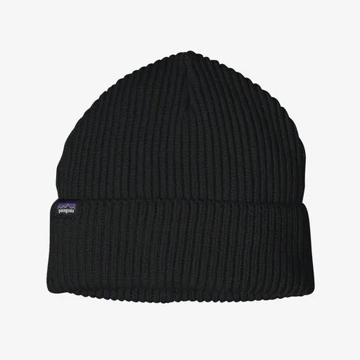 Patagonia Black Fishermans Rolled Beanie