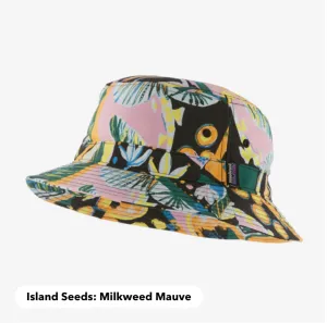 Patagonia Island Seeds: Milkweed Mauvei Wavefarer Bucket Hat